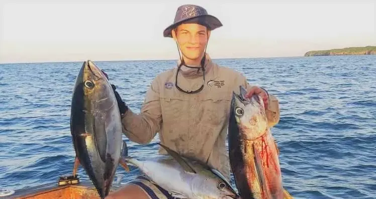 Joah fishing in Tanzania