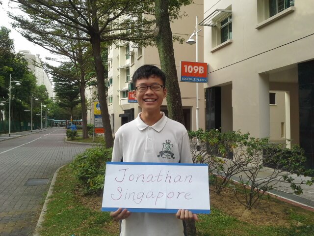 Jonathan is homeschooling in Singapore