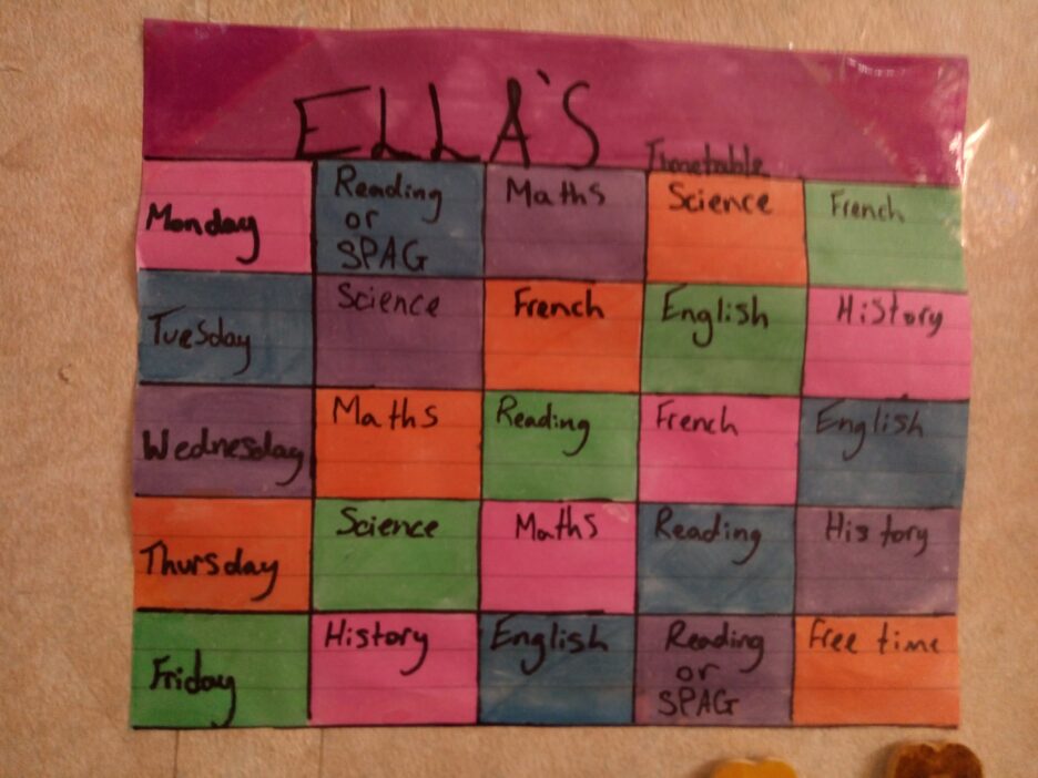 Making a timetable helps toin how to motivate children to learn