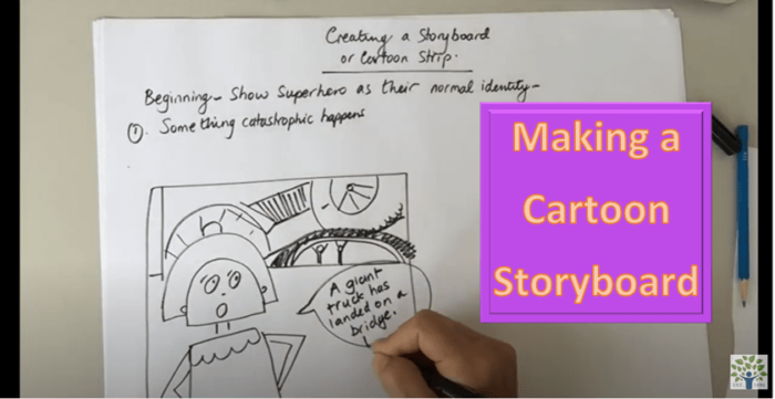 Creating a Cartoon Storyboard