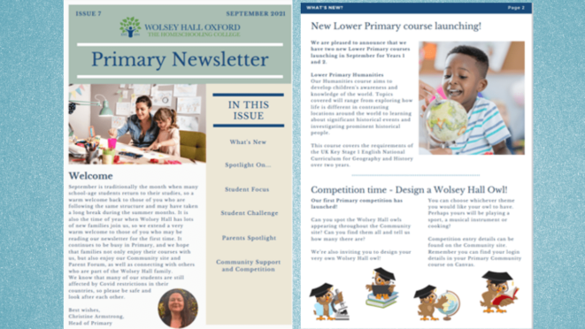 September 2021 newsletter primary