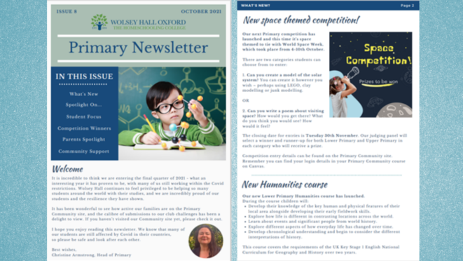 October 2021 Primary newsletter