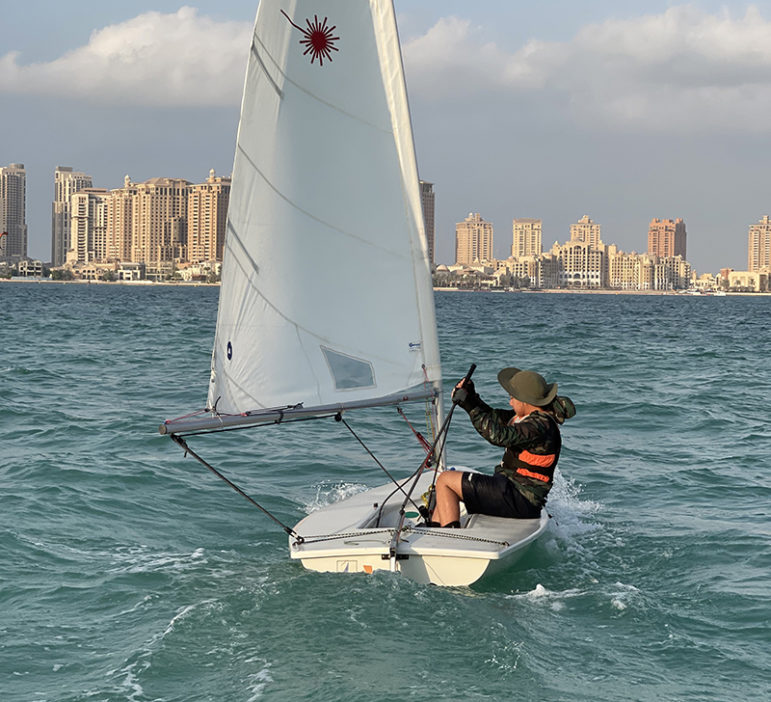homeschooling while living abroad gives Dylan the flexibility to enjoy water sports
