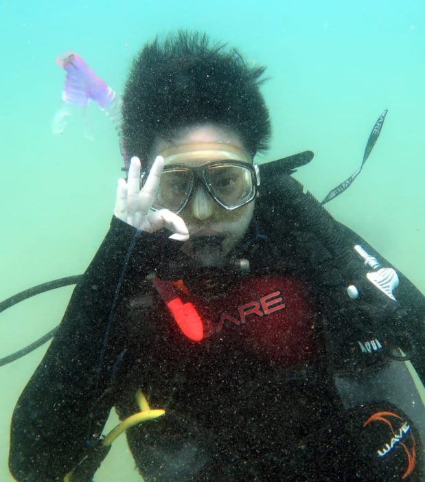homeschooling while living abroad gives Dylan more time for scuba diving