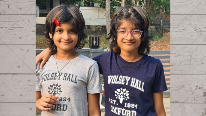 Ela and Ambika are homeschooling in India