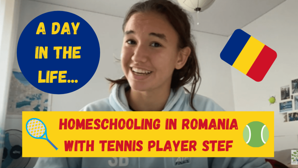 Tennis player Stefania is homeschooling in Romania