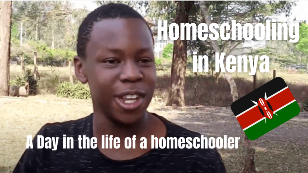 Kanyua is homeschooling in Kenya.