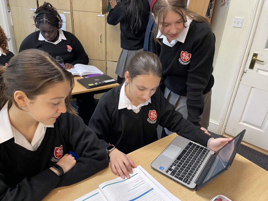 Blended learning in practice with students at St Margarets who use Wolsey Hall courses