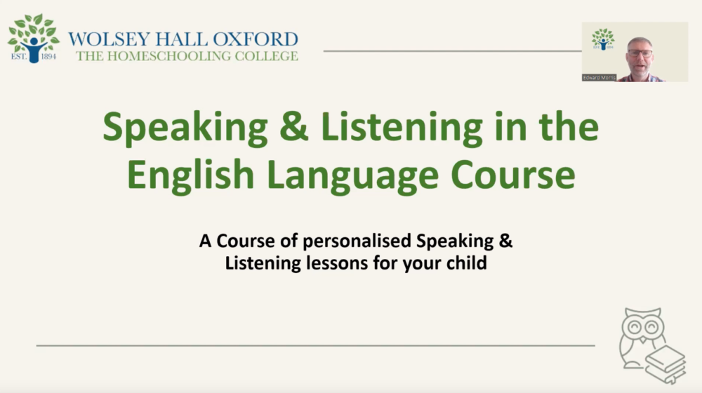 speaking and listening course overview